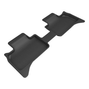Porsche Macan Floor Mats - Rear - 3D MAXpider - Kagu - Black - `25-`26 Porsche Macan Floor Mats - Rear - 3D MAXpider - Kagu - Black - `25-`26